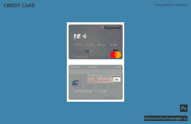 USA Payoneer Mastercard Beispielvorschau